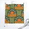 Geometric Floral Retro Botanical Art Nouveau 70S Groovy Boho Scandi Orange Green Custom Removable Wallpaper by Spoonflower Peel & Stick Wallpaper 2FT Wide